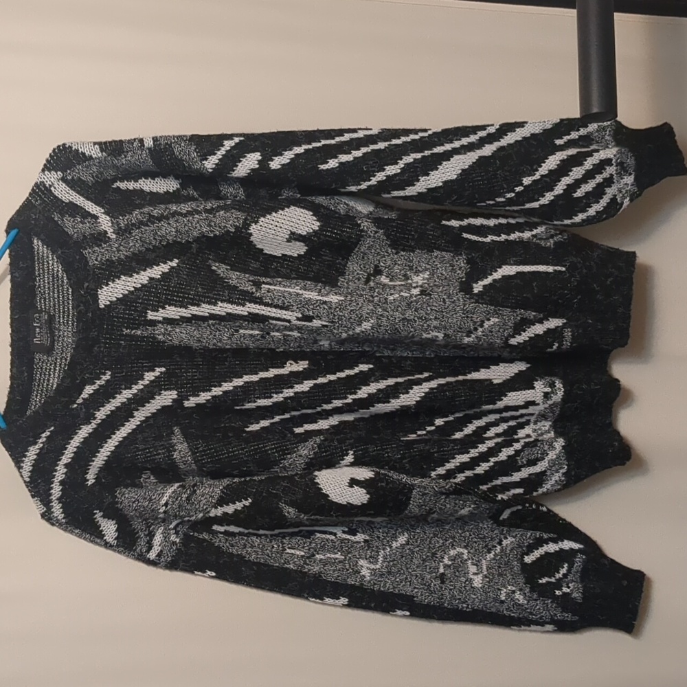 New Era Monochrome Patterned Crewneck Sweater. New With No Tags.